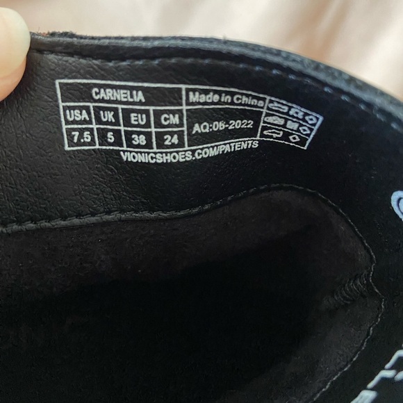 Vionic Carnelia Bootie Boot Women Size 7.5 Black Water Resistant Stacked Heel - Picture 9 of 11